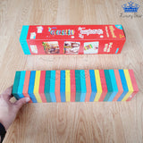 Jenga Madera 72 Piezas Colores Largo Juego Mesa Dados Grande