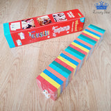 Jenga Madera 72 Piezas Colores Largo Juego Mesa Dados Grande
