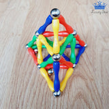 Juego De Imanes Estrella Fichas Bolas Metalicas Construccion