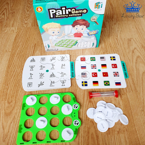 Juego Pares + Tarjetas Memoria Tiempo Aprende Pair Game