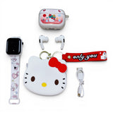 Kit Reloj Audifonos Monedero Hello Kitty Kuromi Niñas Regalo