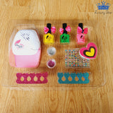 Kit Manicure Infantil Con Secador + Esmalte Uñas Y Diseños