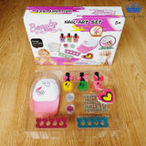 Kit Manicure Infantil Con Secador + Esmalte Uñas Y Diseños