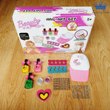 Kit Manicure Infantil Con Secador + Esmalte Uñas Y Diseños