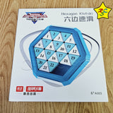 Puzzle 2d Qiyi Klotski Hexagonal Azul Números Rompecabezas