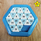 Puzzle 2d Qiyi Klotski Hexagonal Azul Números Rompecabezas