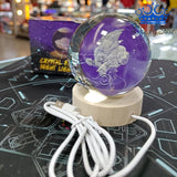 Lampara Esfera 3D Bola Cristal Luz Mesa Noche Personajes