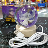Lampara Esfera 3D Bola Cristal Luz Mesa Noche Personajes