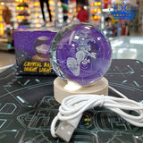 Lampara Esfera 3D Bola Cristal Luz Mesa Noche Personajes