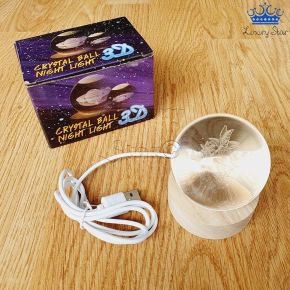 Lampara Esfera Escritorio Anime Personajes Cristal Coleccion