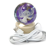 Lampara Esfera 3D Bola Cristal Luz Mesa Noche Personajes
