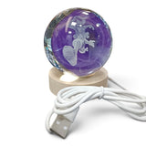 Lampara Esfera 3D Bola Cristal Luz Mesa Noche Personajes