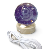 Lampara Esfera 3D Bola Cristal Luz Mesa Noche Personajes