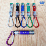 Mini Laser Linterna Luz Led Puntero Llavero Gancho Portable