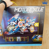 Moto Armable Rojo o Azul Fichas