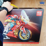 Moto Armable Rojo o Azul Fichas