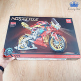 Moto Armable Rojo o Azul Fichas