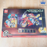 Moto Armable Rojo o Azul Fichas