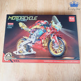 Moto Armable Rojo o Azul Fichas