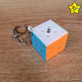 Llavero 3x3 Qiyi Cubo 3 Cm Plano Stickerless Original