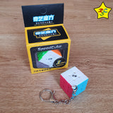 Llavero 3x3 Qiyi Cubo 3 Cm Plano Stickerless Original