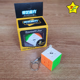 Llavero 3x3 Qiyi Cubo 3 Cm Plano Stickerless Original