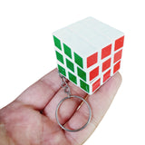 Llavero Cubo 3x3 3cm Magic Cube Funcional Blanco