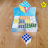 Llavero Cubo 3x3 3cm Magic Cube Funcional Blanco