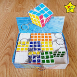 Llavero Cubo 3x3 3cm Magic Cube Funcional Blanco