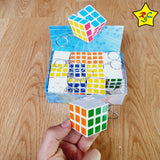 Llavero Cubo 3x3 3cm Magic Cube Funcional Blanco