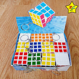 Llavero Cubo 3x3 3cm Magic Cube Funcional Blanco