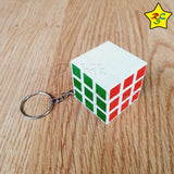 Llavero Cubo 3x3 3cm Magic Cube Funcional Blanco