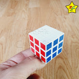 Llavero Cubo 3x3 3cm Magic Cube Funcional Blanco