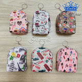 Llavero Monedero Maleta Mini Animado Estampado Colores