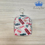 Llavero Monedero Maleta Mini Animado Estampado Colores
