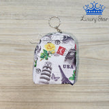 Llavero Monedero Maleta Mini Animado Estampado Colores