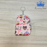 Llavero Monedero Maleta Mini Animado Estampado Colores