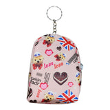Llavero Monedero Maleta Mini Animado Estampado Colores
