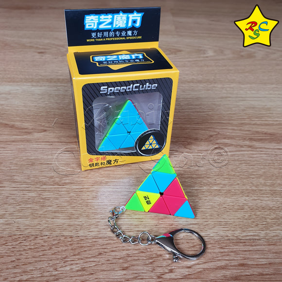 Llavero Pyraminx 3x3 Cubo Qiyi Stickerless Original