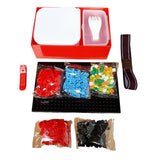 Lonchera Fichas Armar Colores Porta Comidas Figuras Piezas