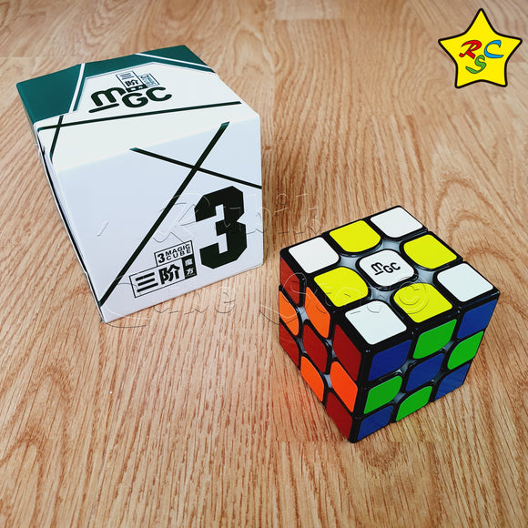 Mgc 3x3 Magnético Cubo Yj Speedcube Negro Moyu