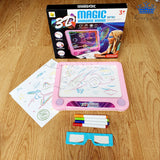 Magic Pad 3d Tableta Magica Juguete Niños Luces Diversion