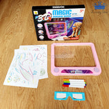Magic Pad 3d Tableta Magica Juguete Niños Luces Diversion
