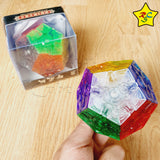Megaminx Transparente 3x3 Cubo Yuxin + Pegatinas