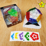 Megaminx Transparente 3x3 Cubo Yuxin + Pegatinas