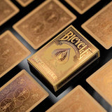 Baraja Poker Metalluxe Dorada Bicycle Magia Metalizada Gold