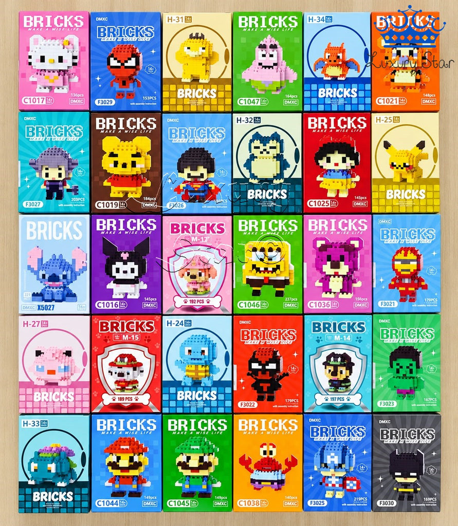 Mini Bloques Construccion Figuras Personajes Armables Fichas – Cube Star