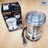 Molino Electrico Pulverizador Portatil Cafe Granos Plateado