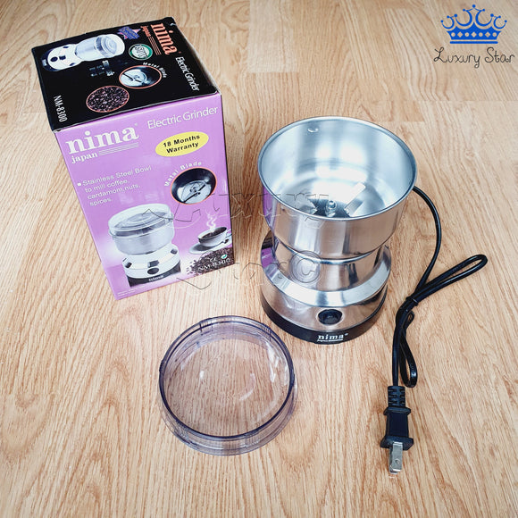 Molino Electrico Pulverizador Portatil Cafe Granos Plateado