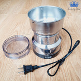 Molino Electrico Pulverizador Portatil Cafe Granos Plateado